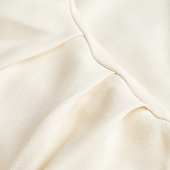 Express Ivory Draped Mock Neck Midi Sheath Dress - Picture 3 of 6